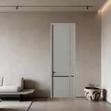Unpainted wooden doors